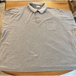 Men's Polo Shirt Foxfire Short Sleeve Gray Textured Collared Big & Tall 6XL